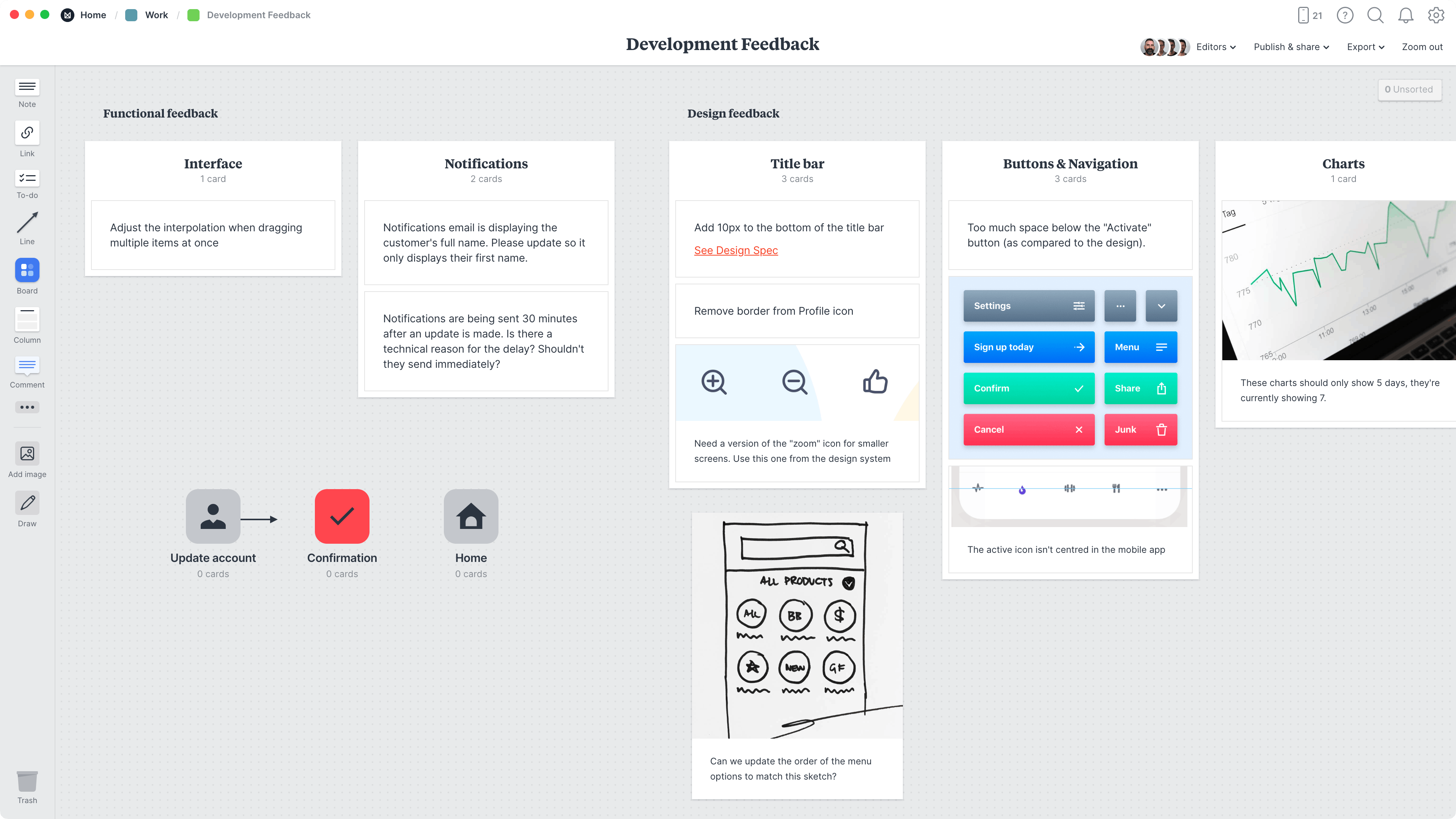 Development feedback example