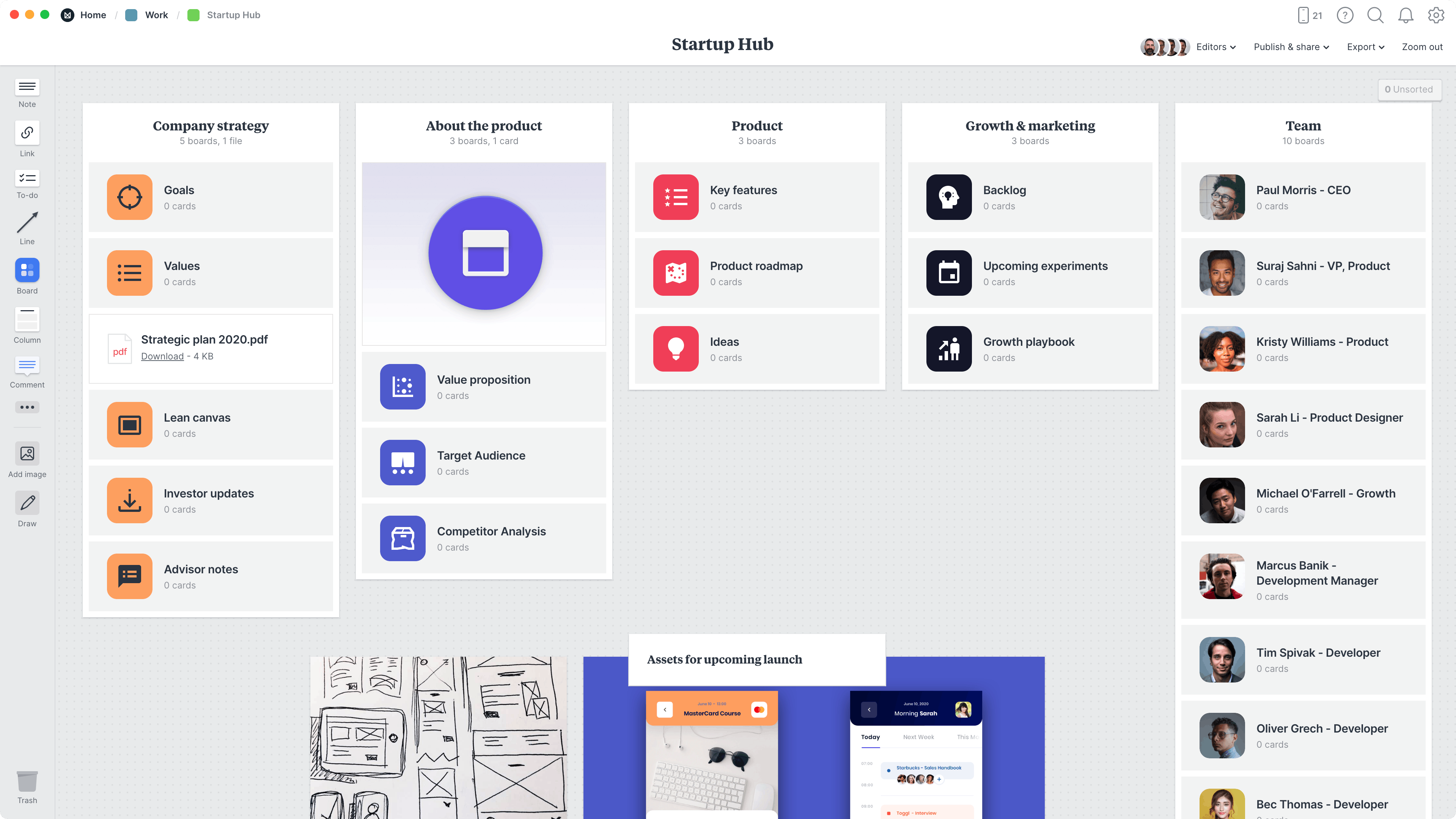 Startup hub example